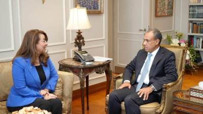 وزير الخارجية يستقبل غادة والي المديرة التنفيذية لمكتب الأمم المتحدة المعني بالمخدرات والجريمة