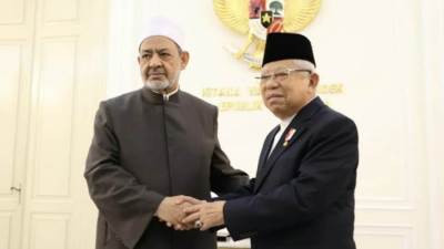 شيخ الأزهر يناقش مع نائب رئيس إندونيسيا سبل مواجهة تصاعد الإسلاموفوبيا