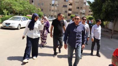 رئيس جهاز مدينة الشيخ زايد تقوم بجولة تفقدية لمتابعة أعمال النظافة والزراعة ورفع الكفاءة ومنع الإشغالات 