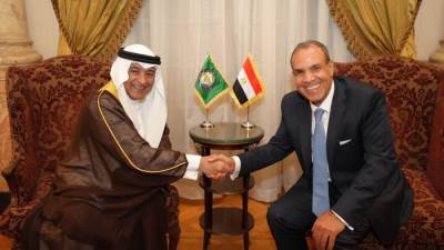 وزير الخارجية والهجرة وشئون المصريين بالخارج يستقبل أمين عام مجلس التعاون الخليجي
