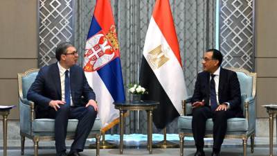 رئيس الوزراء يستقبل رئيس جمهورية صربيا بمقر الحكومة بالعاصمة الإدارية الجديدة