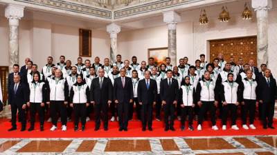 الرئيس السيسى: مصر لديها عدد سكان كبير والفرصة سانحة ليكون لدينا لاعبون دوليون متميزون