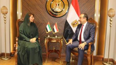 وزير قطاع الأعمال العام يستقبل سفيرة الإمارات بالقاهرة لبحث تعزيز التعاون المشترك