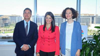 "المشاط" تلتقي السفير الفرنسي ورئيسة الشئون الثنائية بوزارة الاقتصاد الفرنسية