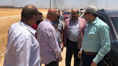 مساعد نائب رئيس هيئة المجتمعات العمرانية يتابع سير العمل بمشروعات المرافق والطرق بمدينة سفنكس الجديدة