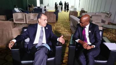 وزير الخارجية والهجرة وشئون المصرييين بالخارج يعقد لقاء ثنائي مع نظيره التنزاني