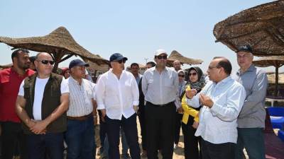 سويلم يتفقد مشروعات حماية الشواطيء بمدينة راس البر بمحافظة دمياط