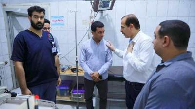 الصحة : نائب الوزير يشيد بمستوى أداء طاقم تمريض الحضانات ويوجه بسرعة الانتهاء من صيانة كافة الأجهزة المعطلة بالمستشفى