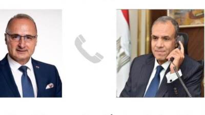 وزير الخارجية والهجرة وشئون المصريين بالخارج يتلقى اتصالاً هاتفياً من نظيره الكرواتي