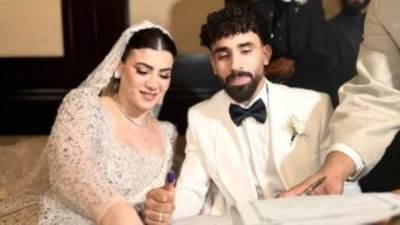 الحب وعد والوعد دين.. مروان عطية ينشر صورة من حفل زفافه 