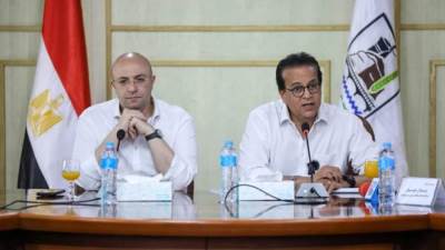 وزير الصحة ومحافظ بني سويف يعقدان اجتماعًا مع أعضاء مجلسي النواب والشيوخ