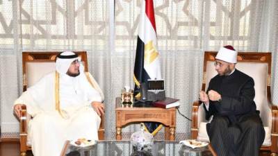 وزير الأوقاف يستقبل وكيل وزارة الأوقاف القطرية لشئون الدعوة والمساجد والوفد المرافق له