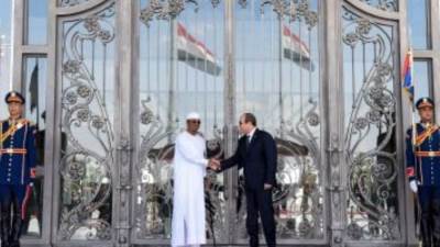 الرئيس السيسي يجرى مباحثات مع نظيره التشادى بمدينة العلمين الجديدة