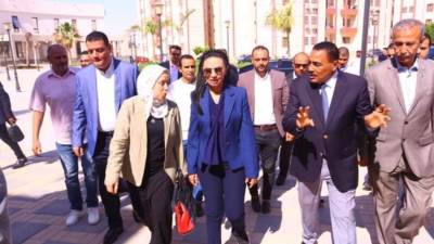 وزيرة التضامن ومحافظ مطروح يتفقدان مجمع «تحيا مصر»  للخدمات الحكومية بالعلمين