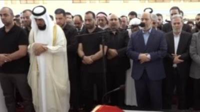 أمير قطر وقيادات الفصائل الفلسطينية تشارك فى صلاة جنازة إسماعيل هنية