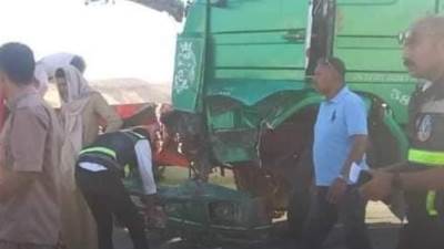 مصرع وإصابة 29 شخصاً.. تصادم مزدوج على طريق الصحراوي الشرقي 