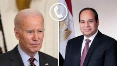 الرئيس السيسى يتلقى اتصالًا هاتفيًا من نظيره الأمريكى لبحث التطورات الإقليمية