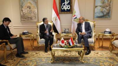  وزير الطيران المدني يستقبل السفير  اليابانى ومسئولي هيئة التعاون الدولي اليابانية (JICA) 