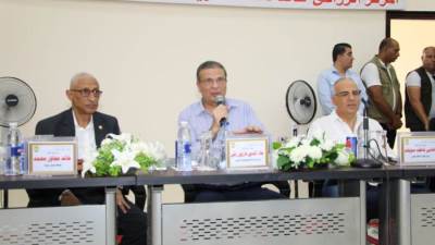 وزيرا الزراعة والري ومحافظ شمال سيناء وقائد قوات شرق القناه يعقدون لقاءا مفتوحا مع مزارعي سيناء