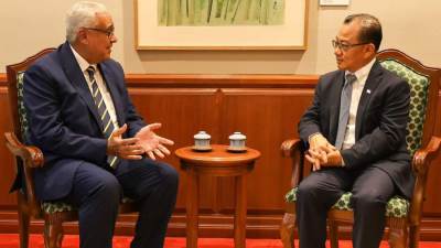 سفير مصر بسنغافورة يبحث مع رئيس البرلمان السنغافوري تدعيم العلاقات البرلمانية