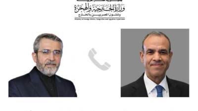 اتصال هاتفي بين وزير الخارجية والهجرة وشئون المصريين بالخارج ونظيره الإيراني