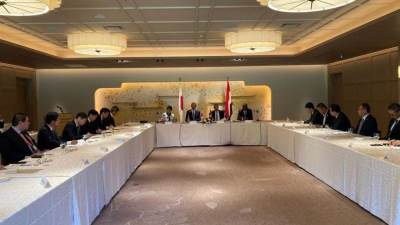 وزير الخارجية يلتقي بسكرتير عام رابطة الصداقة البرلمانية اليابانية/المصرية