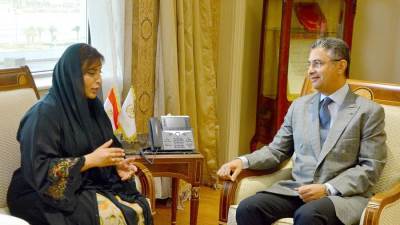 وزير التموين يستقبل سفيرة الامارات لبحث مجالات وسُبل التعاون