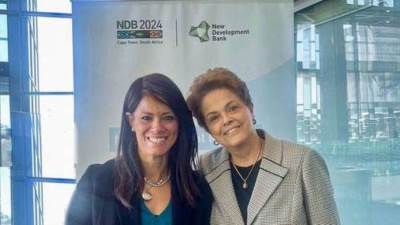 وزيرة التخطيط تعقد جلسة مباحثات مع رئيسة البنك التابع لدول «BRICS»