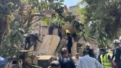 التضامن الأجتماعي تتابع تداعيات حادث انهيار عقار سكني في مصر الجديدة