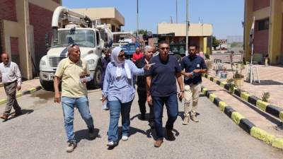 رئيس جهاز الشيخ زايد تتفقد محطات الصرف الصحي والمياه.. وتشهد اصطفاف معدات وأفراد المنظومة