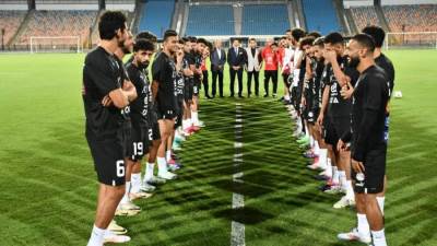وزير الرياضة يدعم المنتخب الوطني قبل مواجهة الرأس الأخضر في تصفيات الأمم الأفريقية