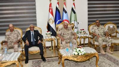 الفريق أحمد خليفة رئيس أركان حرب القوات المسلحة يتفقد إجراءات التأمين على الإتجاه الإستراتيجى الشمالى الشرقى