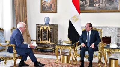 بوريل: نقاش معمق مع الرئيس السيسي في القاهرة حول غـ ـزة