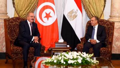 على هامش الاجتماع الوزاري لمجلس جامعة الدول العربية.. وزير الخارجية يجتمع مع نظيره التونسي