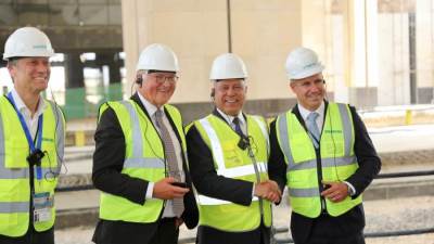 رئيس جمهورية المانيا الاتحادية  في زيارة تاريخية لمحطة العاصمة بمشروع الخط الأول من شبكة القطار الكهربائي السريع