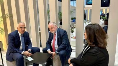 الدكتور سويلم يلتقى رئيس المجلس العالمى للمياه