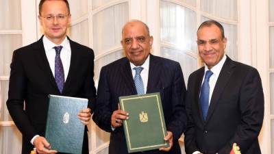 وزير الخارجية يعقد جلسة مباحثات مع نظيره المجري بالقاهرة