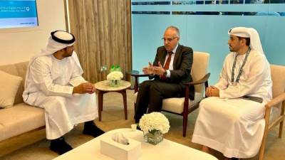 الدكتور سويلم يلتقى رئيس دائرة الطاقة بدولة الإمارات العربية المتحدة