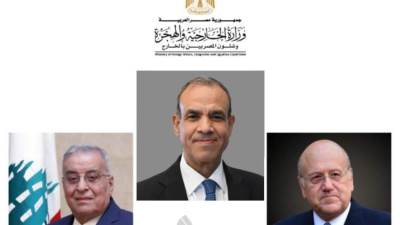 وزير الخارجية والهجرة يجري اتصالين هاتفيين برئيس الحكومة ووزير الخارجية اللبنانيين