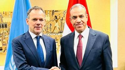 وزير الخارجية والهجرة يلتقى مع نظيره الهولندى