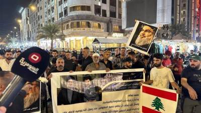 تشييع رمزى حاشد لحسن نصر الله فى بغداد