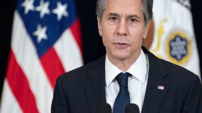 وزير الخارجية الأمريكي يشدد على ضرورة وقف إطلاق النار على طول الخط الأزرق وبـ غزة