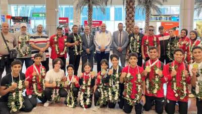 وزارة الرياضة تستقبل بعثة المنتخب القومي للووشو كونغ فو بعد تحقيق إنجاز عالمي في بطولة العالم