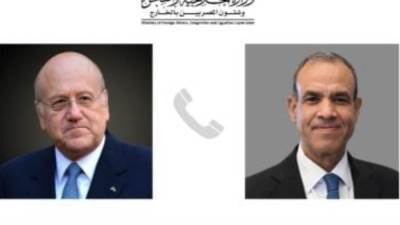 وزير الخارجية لرئيس حكومة لبنان: مصر تواصل اتصالاتها لوقف إطلاق النار