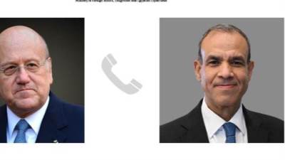 اتصال هاتفي بين وزير الخارجية والهجرة ورئيس الحكومة اللبنانية