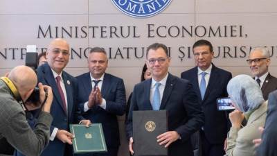 باسل رحمي يوقع مذكرة تفاهم بين جهاز تنمية المشروعات ووزارة الاقتصاد وريادة الأعمال برومانيا