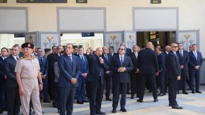الرئيس السيسى يشهد افتتاح محطة قطارات صعيد مصر ببشتيل