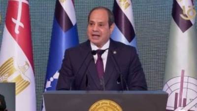 الرئيس السيسي يؤكد ضرورة التخلى عن أوهام التوسع وسياسات العداء للتعايش السلمى بين الشعوب