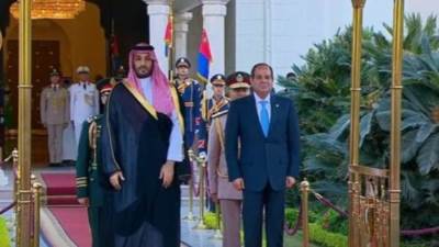 الرئيس السيسى يعقد لقاء ثنائيا مع ولى العهد السعودى وجلسة مباحثات موسعة