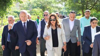 وزيرة التنمية ومحافظ القاهرة يفتتحان حديقة الفيروز بالمقطم وتطوير مشتل مصر الجديدة